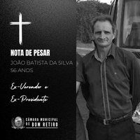 Falecimento do ex-Vereador João Batista da Silva