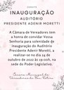 Inaguração do auditório Adenir Moretti