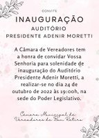 Inaguração do auditório Adenir Moretti